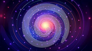 an abstract space background with a spiral galaxy in the center