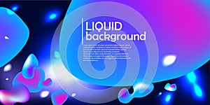 Abstract space liquid banner