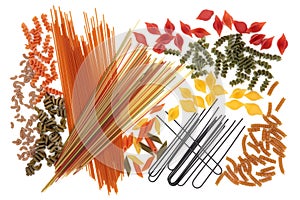 Abstract Spaghetti Pasta Background