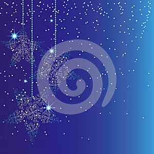 Abstract sparkle blue christmas background