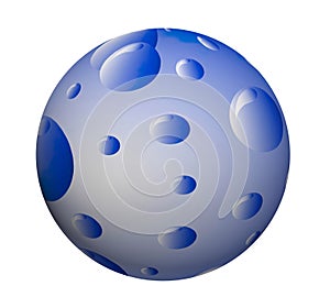 Abstract sparkling water sphere in 3D.