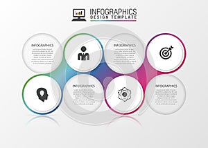 Abstract speech bubble infographic. Modern design template. Vector illustration