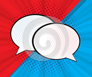 Abstract speech bubble pop art, comic book