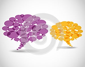 Abstract speech bubbles