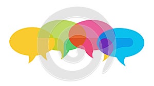 Abstract Speech Bubbles: Communication, Dialogue, and Ideas Icon, vector design Generative AI