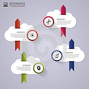 Abstract speech bubbles. Infographics. Clouds shape concept. Modern design template. Vector illustration