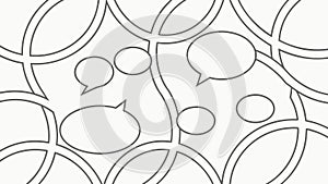 Abstract Speech Bubbles Pattern Vector Background, vector design Generative AI