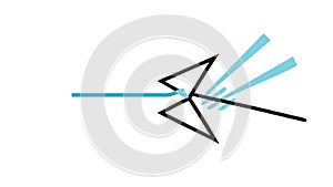 Abstract Speed Arrow, Dynamic Directional Path, vector design Generative AI