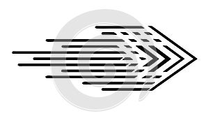 Abstract speed arrow, motion, progress, and dynamic design, vector design Generative AI