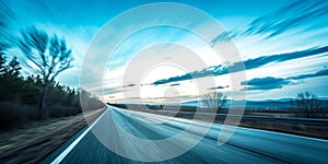 Abstract speed background with blue sky