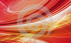 Abstract speed background of red and yellow curved shapes