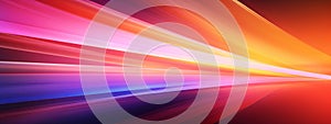 Abstract speed glowing light bold colors background banner illustration - Speedy motion blur Generative AI