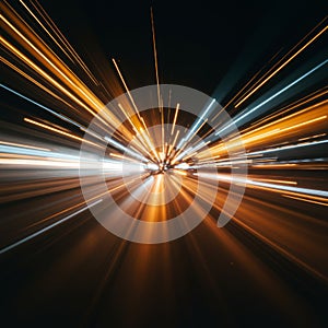 Abstract Speed Light Trails at Night