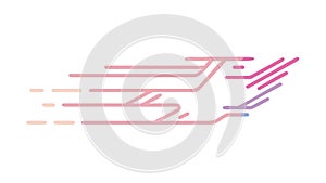 Abstract Speed Lines Motion Blur Dynamic Design Element, vector design Generative AI