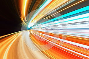 Abstract speed motion on a highway road