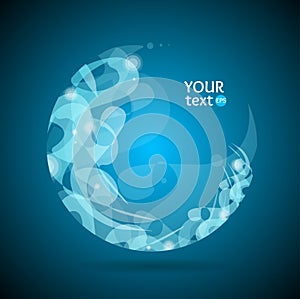 Abstract Sphere Blue. Vector