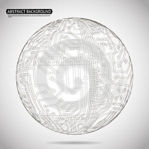 Abstract Sphere Diagram Technology