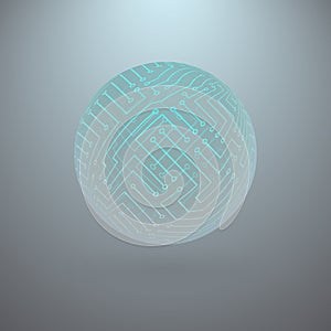 Abstract Sphere of Electronic Circuitry