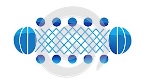 Abstract Sphere Grid Pattern Technology Vector, vector design Generative AI