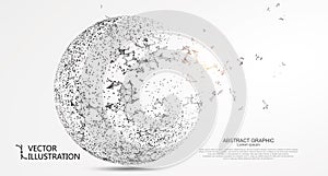 Abstract sphere, internet connection.