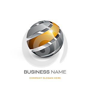 Abstract sphere logo design