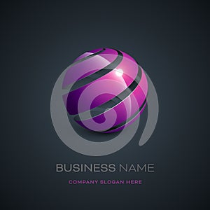 Abstract sphere logo design