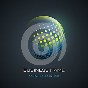 Abstract sphere logo design