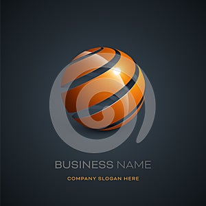 Abstract sphere logo design