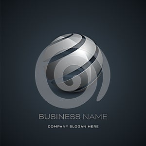 Abstract sphere logo design