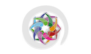 Abstract Sphere Logo Rounded Globle Circular Logo Template Modern Company Logo Symbol Vector