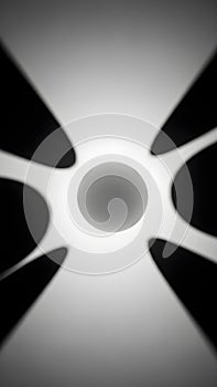 Abstract Sphere with Radial Light and Shadow