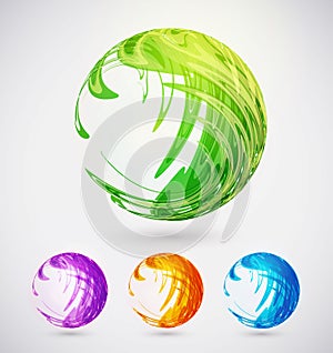 Abstract sphere set for your design, vector illustration