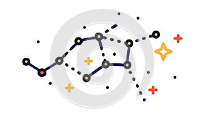 Abstract Spherical Network, Interconnected Nodes, Global Data, vector design Generative AI