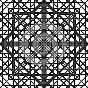 Abstract Spider Web Construction Structure Vector