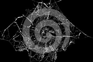 Abstract Spiderweb on black background
