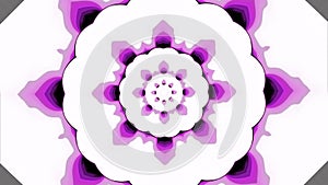 Abstract spinning flower with colorful petals. Design. Beautiful kaleidoscopic background.