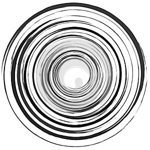 Abstract spiral element in irregular, random fashion. Geometric