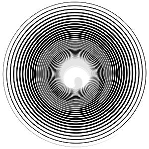 Abstract spiral element. Twirl, swirl, whorl shape.