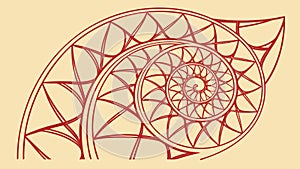 Abstract spiral geometric pattern, dynamic and artistic design, vector design Generative AI