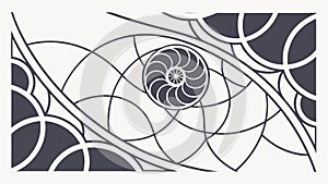Abstract Spiral Geometric Pattern Vector, vector design Generative AI