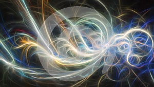 Abstract spiral glowing energy waves