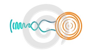 Abstract Spiral Motion Vortex Energy Vector, vector design Generative AI