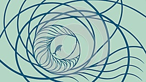 Abstract spiral pattern with flowing lines dynamic design element vector design Generative AI