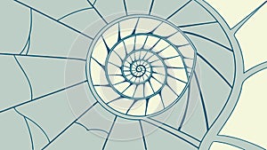 Abstract Spiral Pattern, Organic Geometric Design, vector design Generative AI