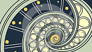Abstract spiral pattern, symbolizing growth, complexity, movement vector design Generative AI
