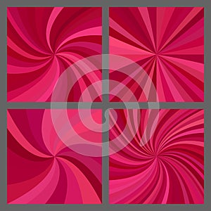 Abstract spiral and ray burst background set