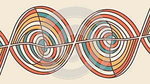 Abstract spiral ribbons, dynamic and flowing, modern pattern, vector design Generative AI