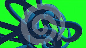 Abstract spiral shape on green screen