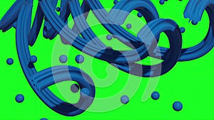 Abstract spiral shape on green screen