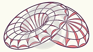 Abstract Spiral Shell Pattern, Organic Geometric Design, vector design Generative AI
